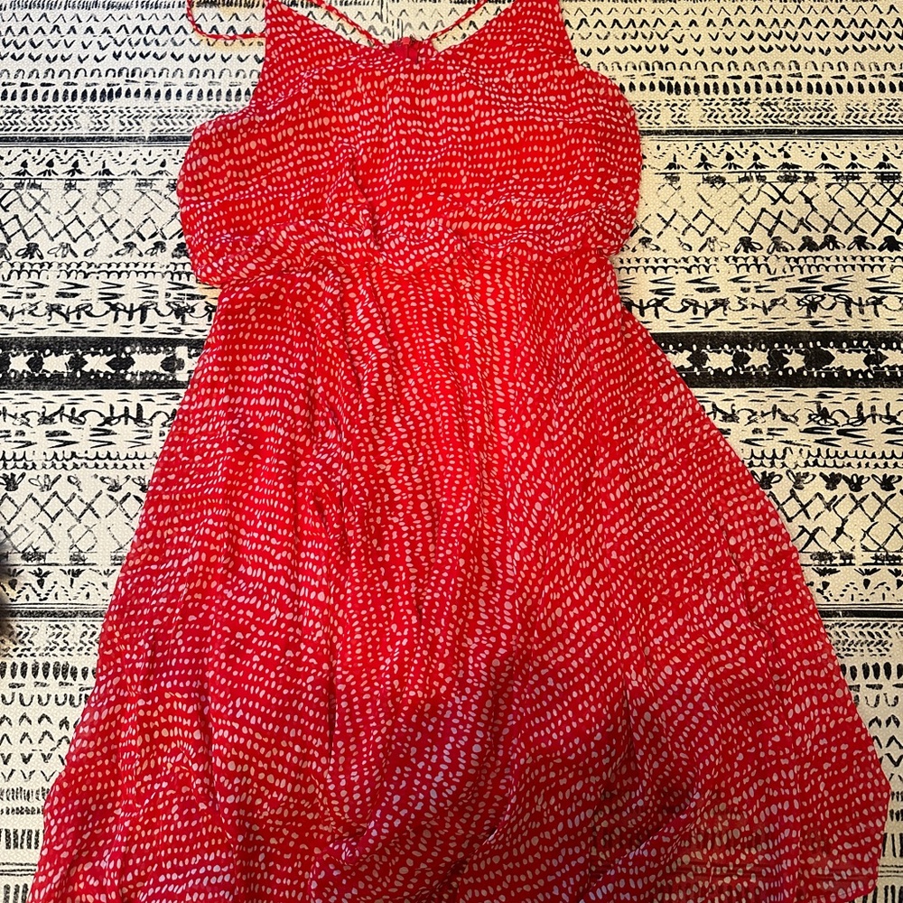 Leith Red Dot-Print Sundress